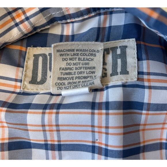 Duluth Trading Co Plaid Shirt Men 3XL Blue Long Sleeve Lightweight - Picture 7 of 9